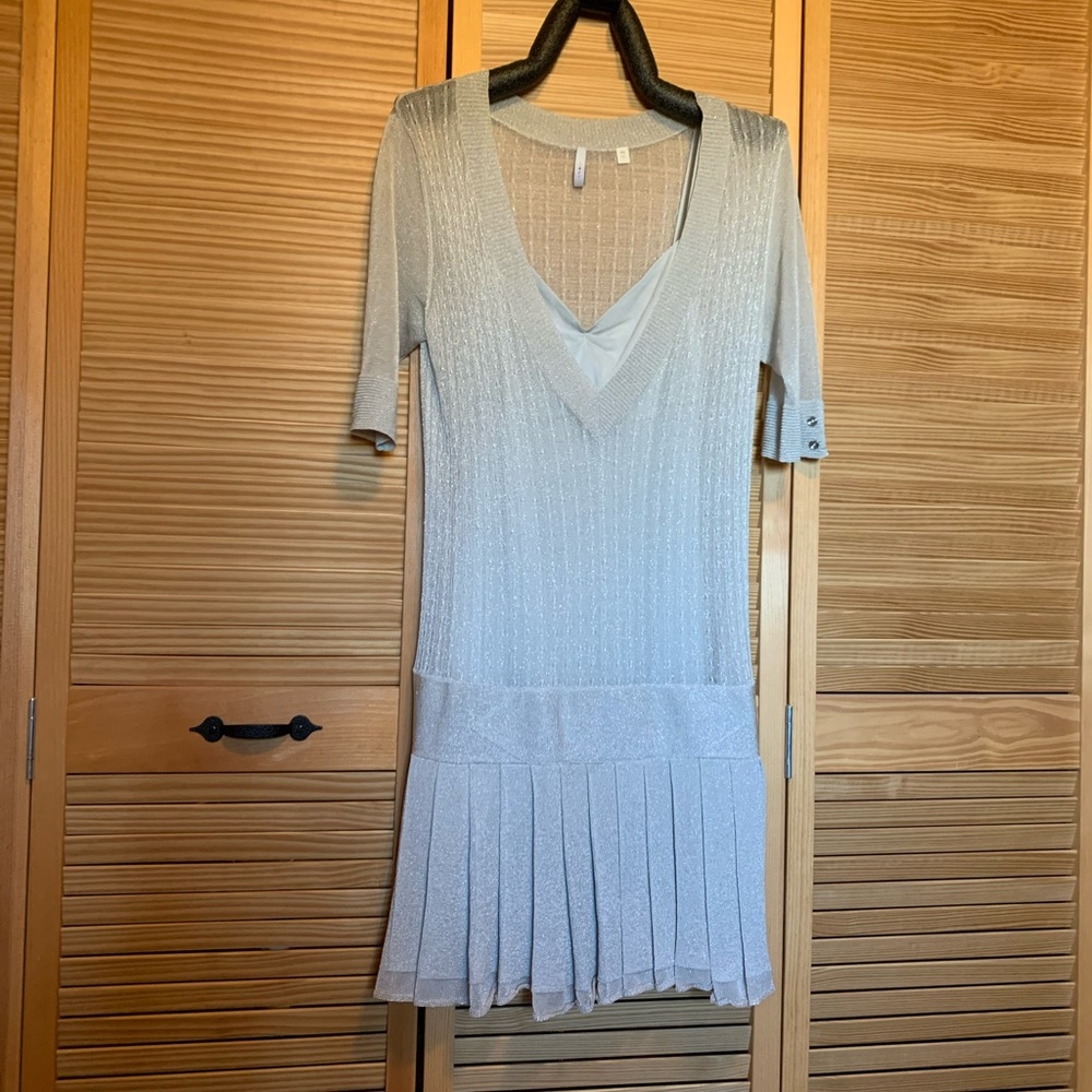 Gently used IISLI silver glittery dress